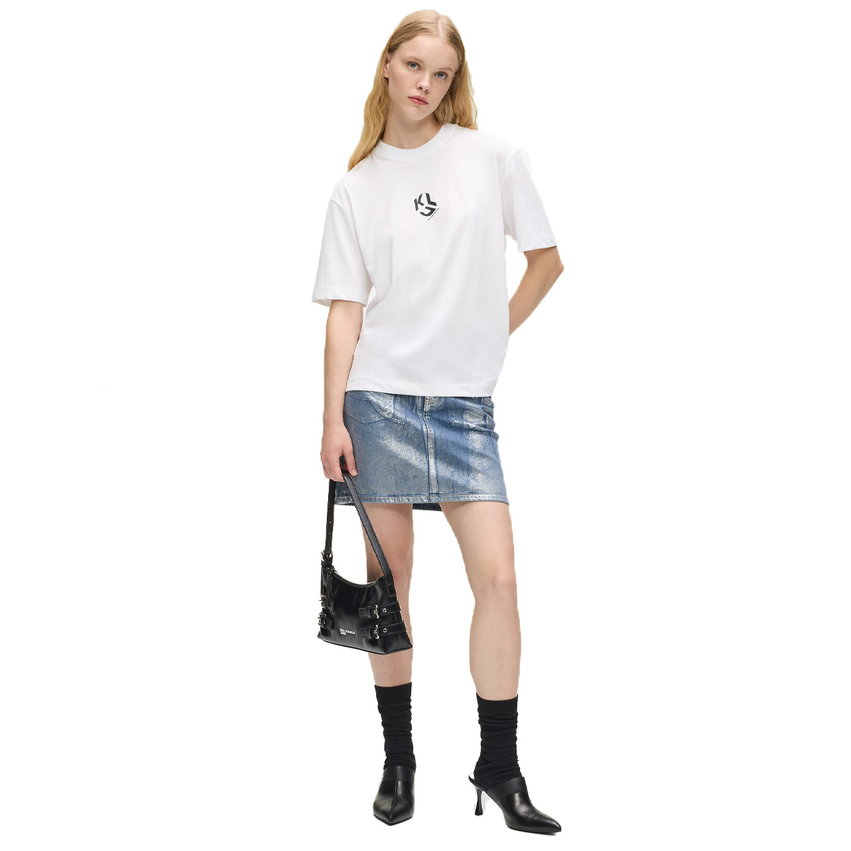 Regular-Fit Monogram T-Shirt -White - Image 2