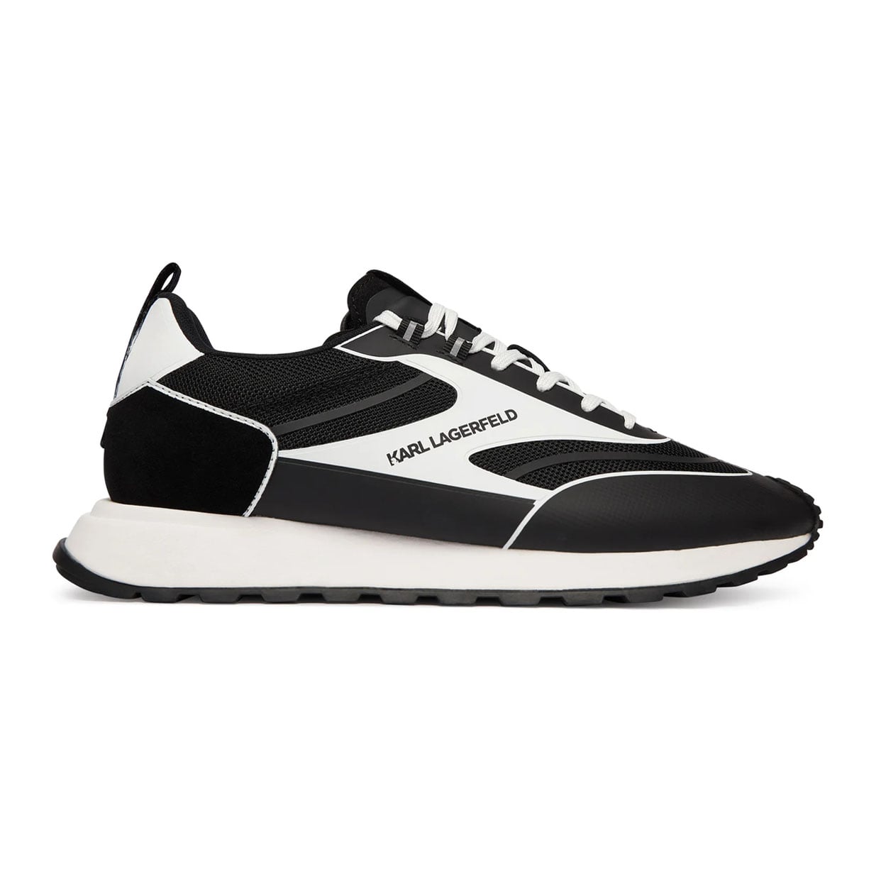 Kairo Vinyl Mix Low Top Sneakers -White/Black