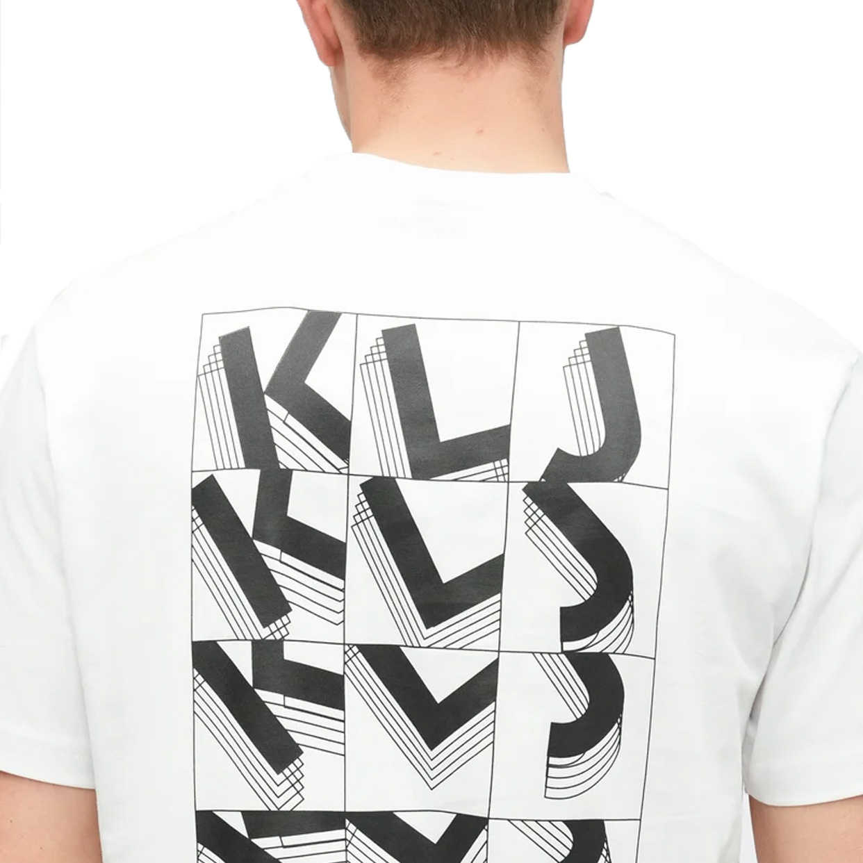 Reg Ss Letters Tee -White - Image 4