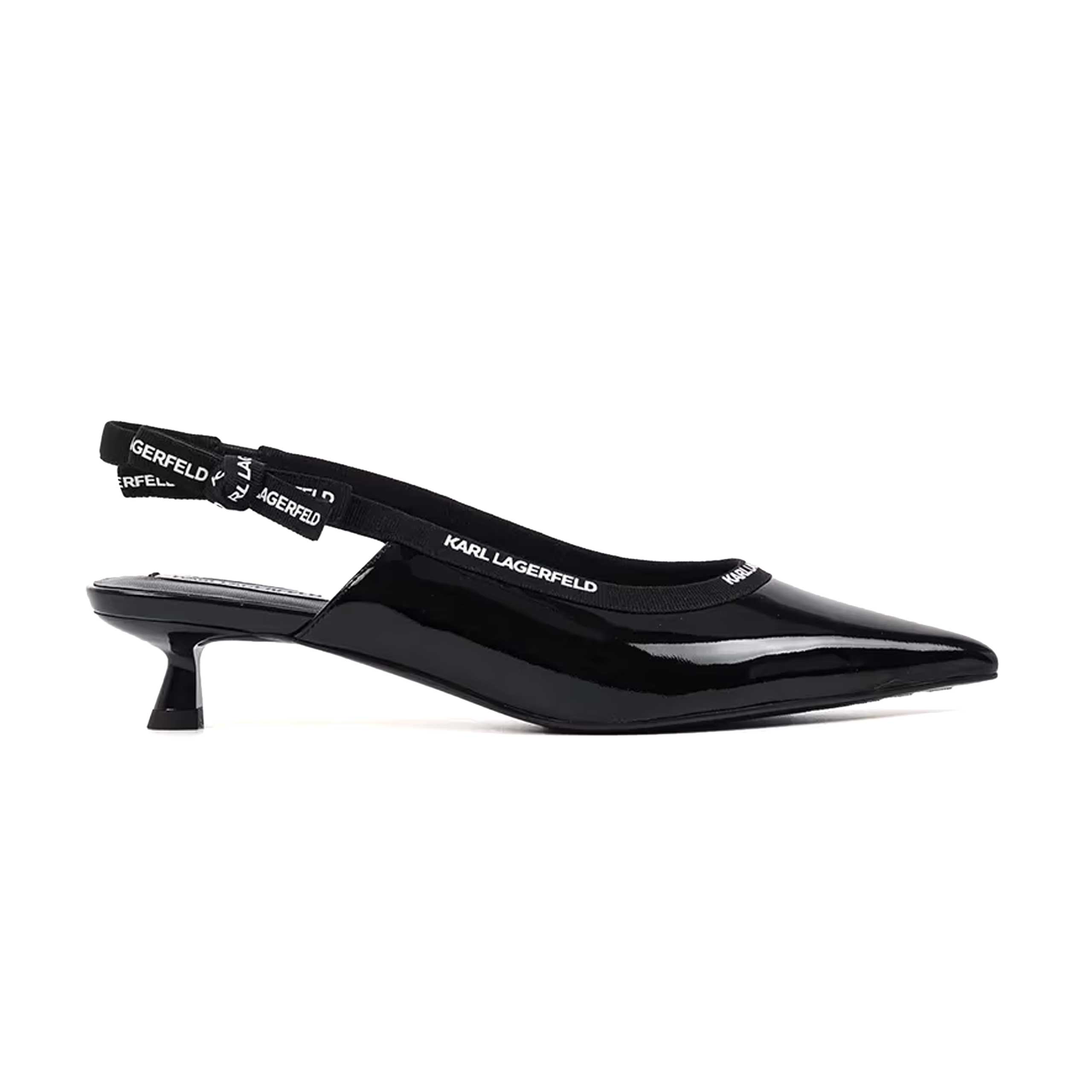 Pasha Ribbon Slingbacks -Black