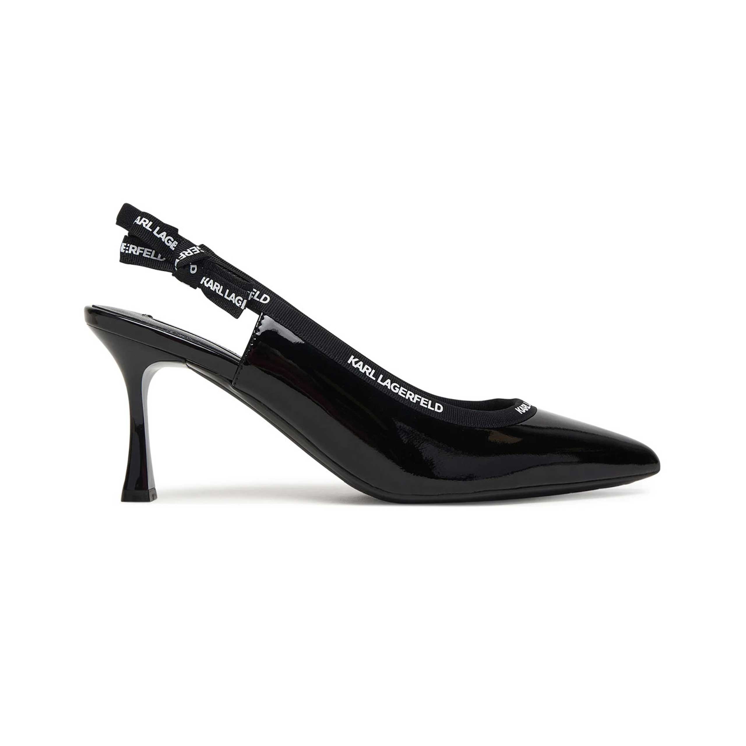 Sienna Ribbon Sling Pumps -Black