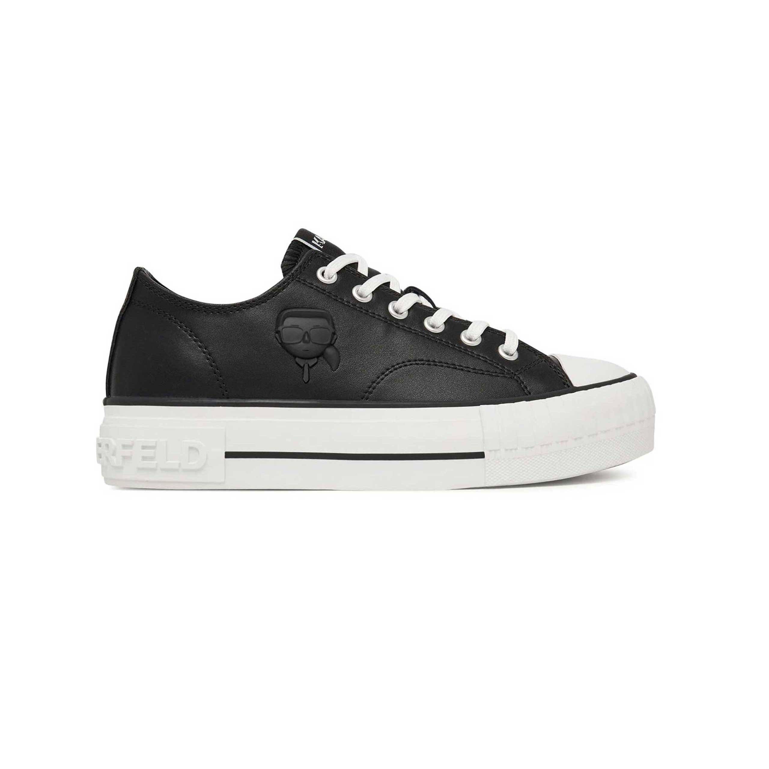 Kampus Max Nft Relief Lo Lthr Sneaker -Black