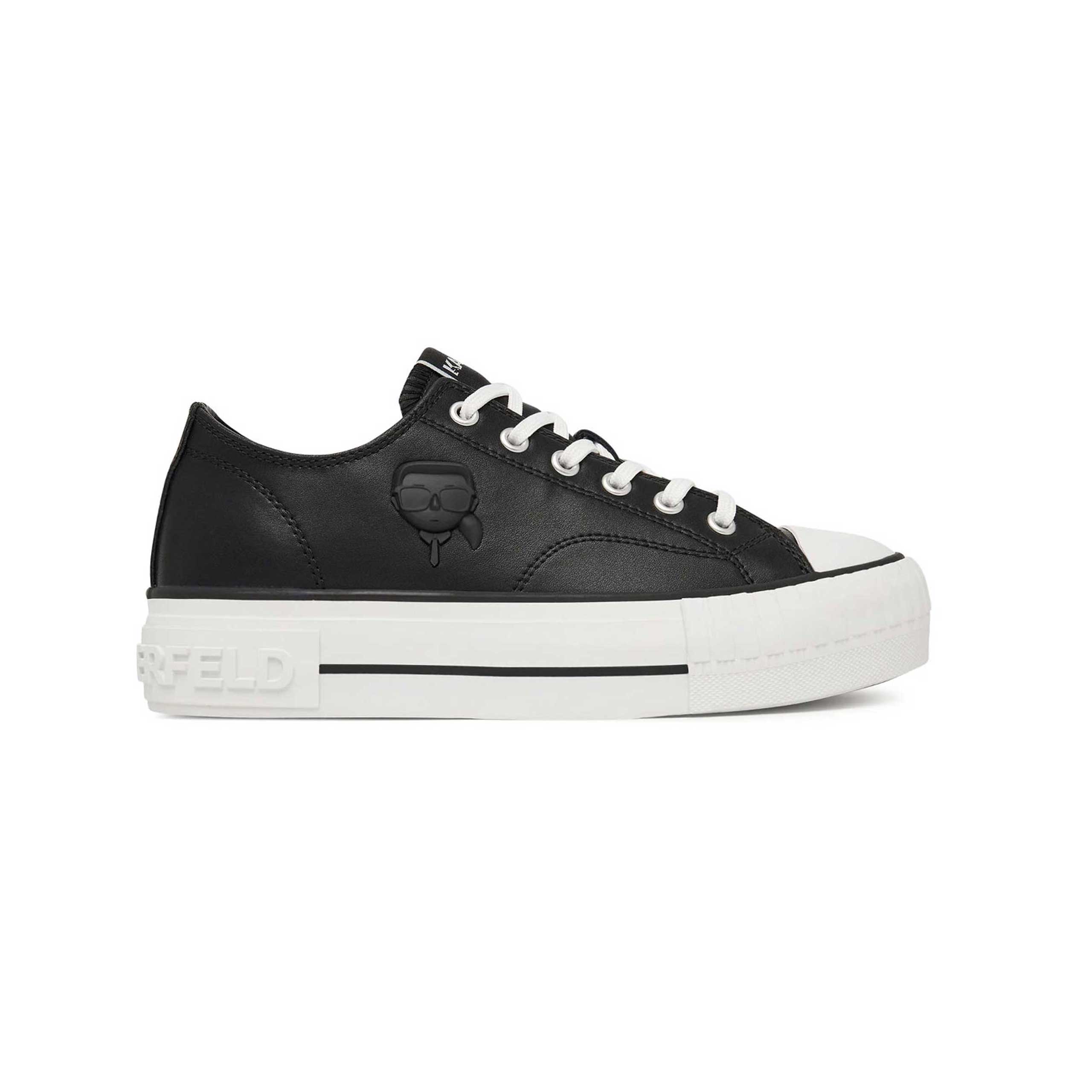 Kampus Max Nft Relief Lo Lthr Sneaker -Black