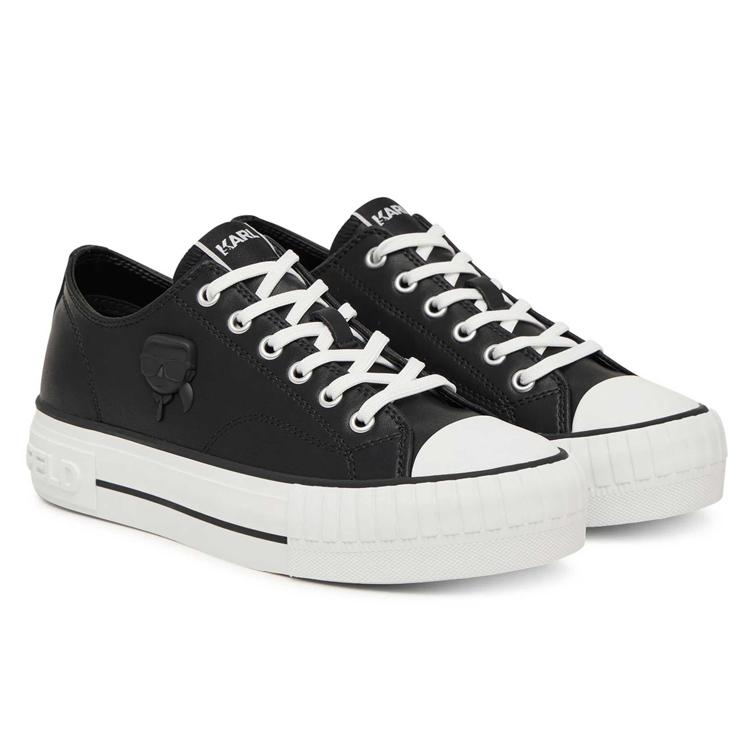 Kampus Max Nft Relief Lo Lthr Sneaker -Black - Image 2