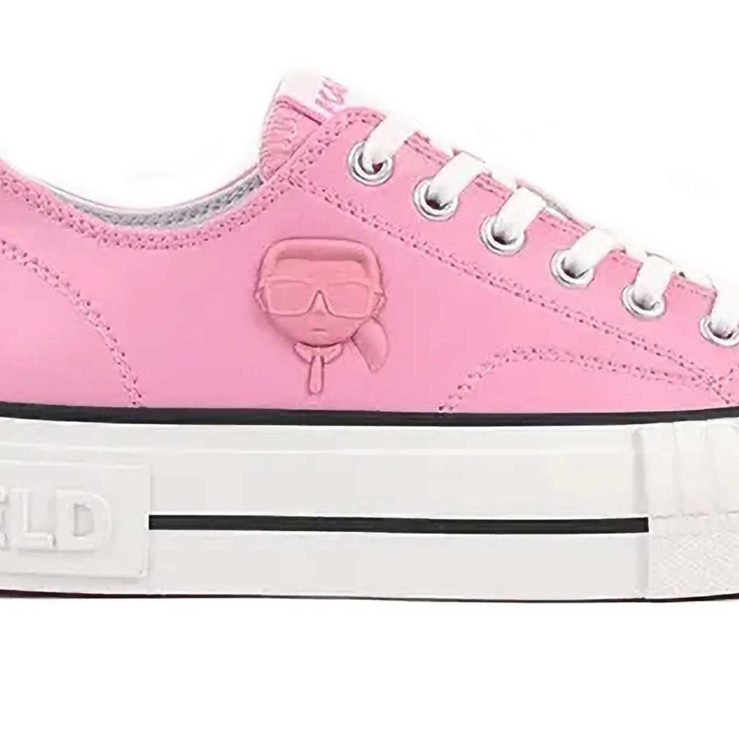 Kampus Max Nft Relief Lo Lthr Sneaker -Pink - Image 3